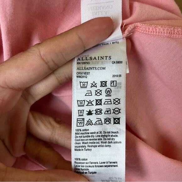 All Saints Orvi Vest in Pink - Picture 9 of 9